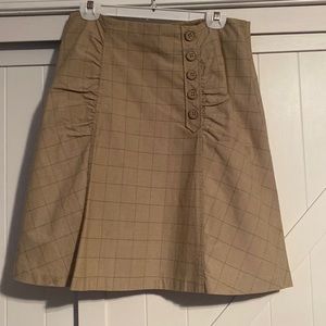 Tan and Brown Knee-Length skirt